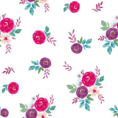 seamless pattern background with roses
