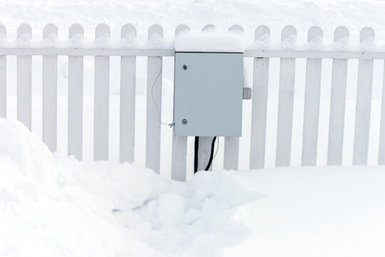 Electric Meter Box In Winter