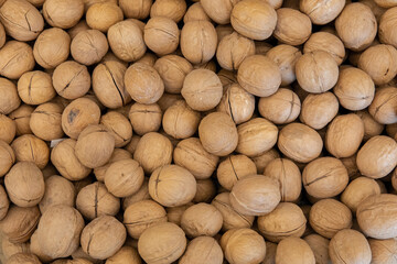 Natural organic walnut background pattern or texture
