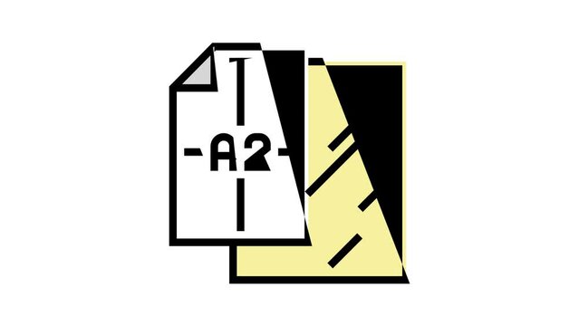 a2 format for poster printing color icon animation
