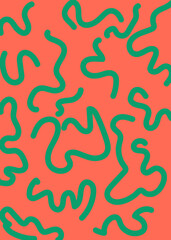 Squiggle Doodle Abstract Background