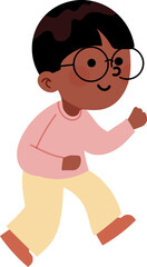 Cute boy wearing glasses