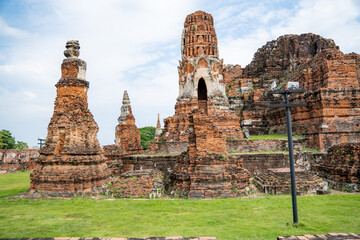 Ruinen im UNESCO Weltkulturerbe in Ayutthaya, der früheren Hauptstadt vom Königreich Siam, in Thailand