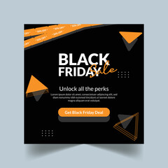 Black Friday Sale Social Media Ads Post Template