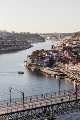 Fototapeta na wymiar Ponte Luis I Bridge Porto Portugal
