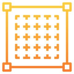 grid gradient line icon