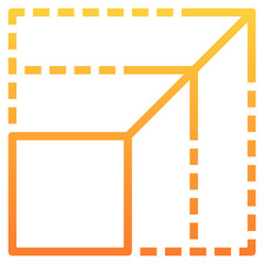 Fototapeta premium scale gradient line icon