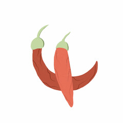 Ripe red hot chili peppers vegetable