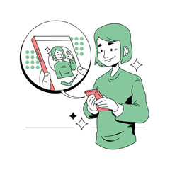 Illustration graphic of Currently Checking Verification. Perfect for banner, social media, etc.