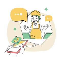 Illustration graphic of  Application Services. Perfect for banner, social media, etc.