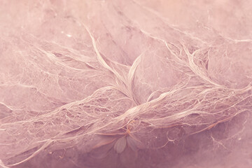 Pink crystals, glossy soft texture close up. Illustration