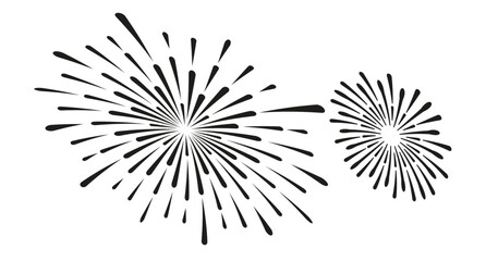 Fireworks on a white background, can be used for celebrations and New Year events. Vector graphic. - 550236527