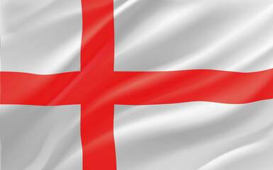 Obraz premium Flag of England. 3d vector banner 