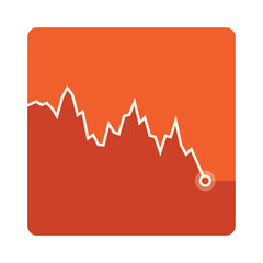 Trade chart vector illustration, desktop with forex trading. Financial graph for online trading creative concept. Interface with chart graphic vector design.