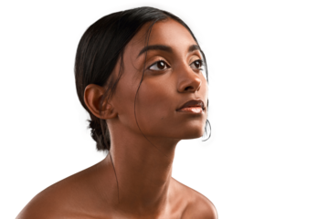Shot of a beautiful young woman posing isolated on a transparent png background.