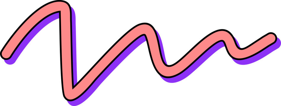 3d Wiggly Line Art Colorful