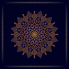 Multi-purpose Luxury ornamental mandala design background, Golden luxury ornamental background