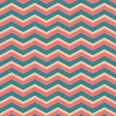 Chevron seamless pattern. Beige blue red colors. Simple, basic, complementary design. Christmas, New Year background. Geometric, zig zag wallpaper, wrapping, textile texture, fabric