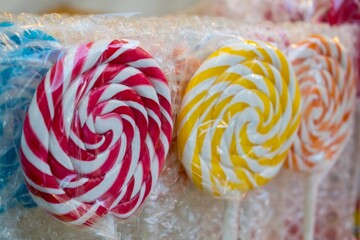 Lollipops close up