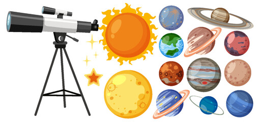 Set of solar system planets © brgfx