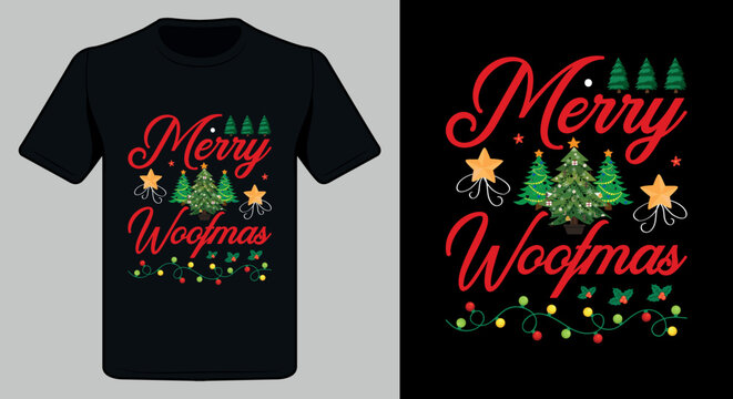 Merry Christmas t shirt design. Christmas t-shirt Design.