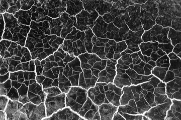 black background cracks white texture desert effect abstract