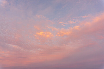 Gentle pink sky at dawn