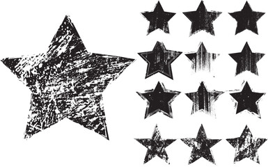 Grunge vector stars
