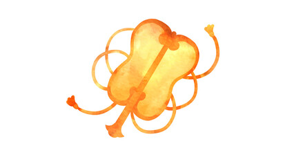 軍配の金箔風背景透過イラスト