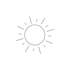  weather icon Sun vector isolated white background. 