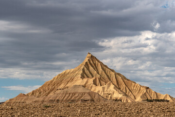 Fototapeta na wymiar Piskerra zone in desert area of Las Bardenas Reales in Navarra, Spain