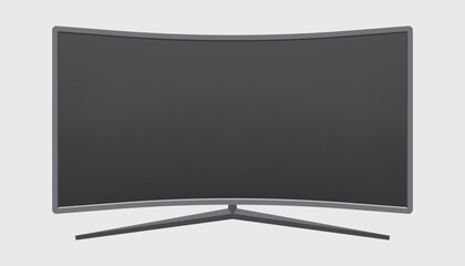 Сurved screen 4k TV. LCD or LED tv screen