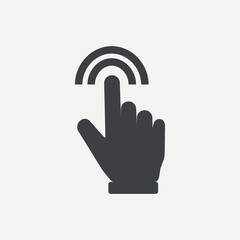 Touch screen vector icon. Swipe