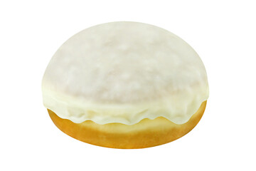 Berliner Pfannkuchen Krapfen mit Zuckerguss   Hintergrund transparent