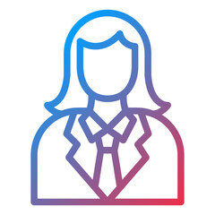 Obraz premium Lady Lawyer Icon Style