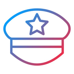 Police Hat Icon Style