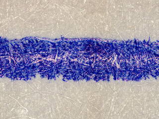 blue ballpoint pen stroke on a sheet of paper under the microscope - with optical microscope (epi...