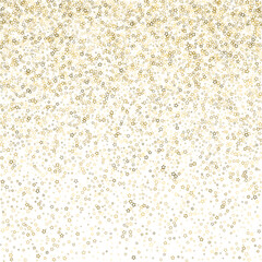 Gold Glitter Stars. Luxury Shiny Confetti.