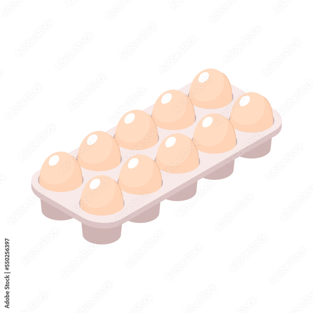 Canvas Prints isometric chicken eggs