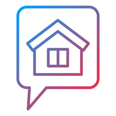 House Chat Icon Style