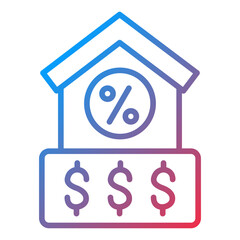House Loan Icon Style