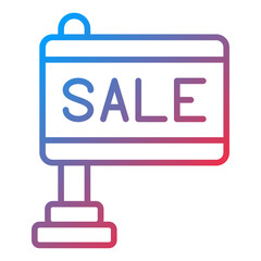Sale Board Icon Style