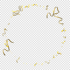 tinsel holiday Gold Foil serpentine ribbon star
