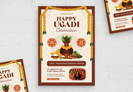 Ugadi Flyer Template