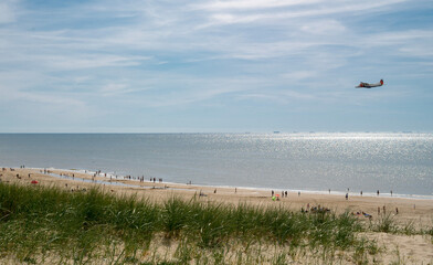 plane over the beach