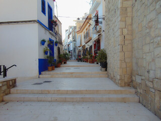 narrow street in the town