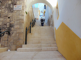 narrow street in the town