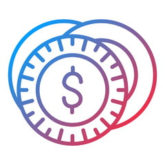 Coins Icon Style