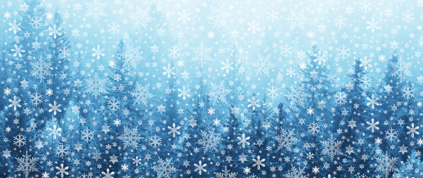 abstract snowfall background, winter seasonal design january snow snowflake