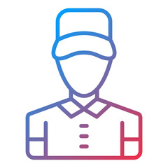 Delivery Man Icon Style